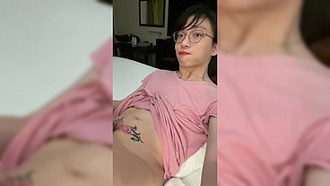 Cute Asian trans Lilia Lust gets railed by sex machine