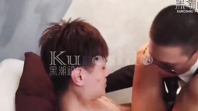 Amateur tattooed Japanese fellow is fucking his mate in this hot scene