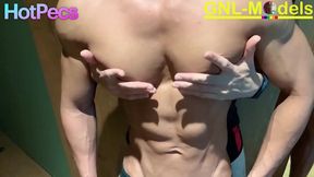 Asian Muscle Man Gets Worshiped in Hot Nipple Play & Pec Sucking Scene