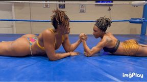 Part 1 FIRST TIME EVER Chazzie Vs Kirra Blaze in a competitive arm wrestling match.