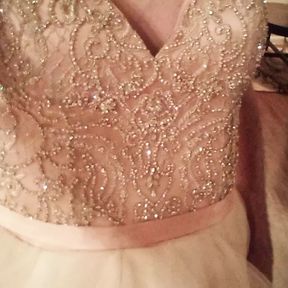 Wearing and cumming in newlywed bride&#039;s gorgeous poofy wedding gown