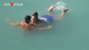 beach voyeur catches guy pounding bbw in ocean waves