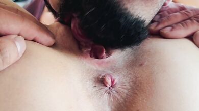 Extreme close up pussy licking makes her asshole wink and convulse in orgasm