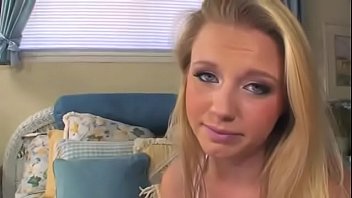 Sexy young blonde teen sucking dick and getting fucked by lucky guy