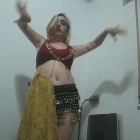 Blonde Argentinian belly dancer