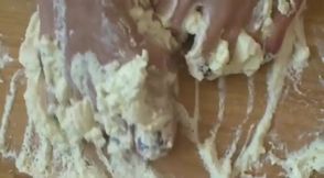 Blonde slut enjoy in foot and food fetish
