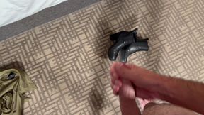 Wife Flashes Under Her Trench Coat and Takes Husband & His Friend Back to the Hotel for a Creampie and Facial
