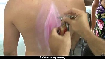 Amateur hottie takes cash for public sex 30