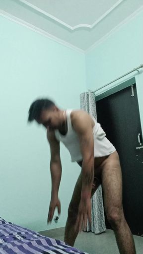 Indian Desi Man Sex and Show Shower Shoe and Masterbation