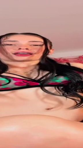 The Flowers of the Bra Look Perfect on My Nipples