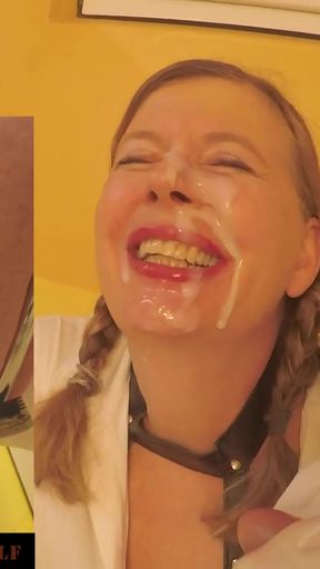 Iconic moment from &quot;Huge load of cum in mouth and face of the Little Sunshine MILF&quot;