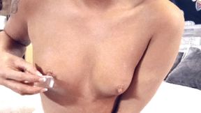 Tiny Tits Nipple Ice Play with Katie Katt - MP4 (SD)