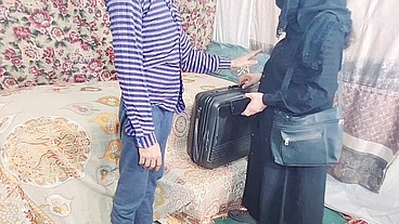 Special Anal Fuck, Muslim Indian wife wearing Black Burqa with Big Ass takes his Cock in her Ass for Hard Anal Sex while talking dirty in hindi
