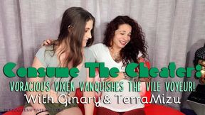Consume The Cheater: Voracious Vixen Vanquishes The Vile Voyeur - Ginary & TerraMizu - MP4 720 HD