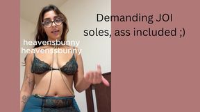 JOI Soles, Ass - Lingerie Persian South Asian FemDom Demanding Cum