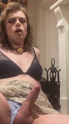 Kali Tgirl Vibrating Next to the Fire