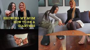 Showing my Mom how to be a Giantess - Giantess Andrea and NEW Giantess Alexandra 1080