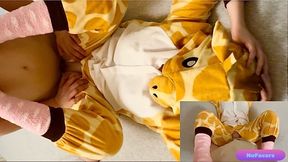 Dolly Little In 18 Year Old Girl Ripped Her Onesie Pyjama For Me