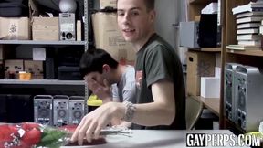 Stealing twinks get their asses pummeled by black security
