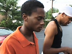 Black gay boy is even more than just willing to go home with his new BF and blow him