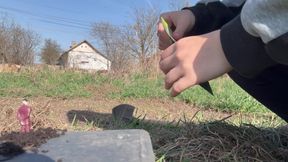 Giantess Gardening Gone Wild She Plants a Tiny Man