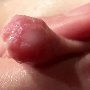 Female breast milk and nipple close-up