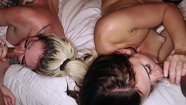 Kat Karma & Miss Homicyde Gangbang In Texas!