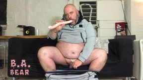 Fat Slut Pig Wanks in a track suit