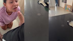 me pillan dandole una mamada a mi esposo jejej