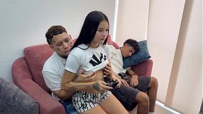 My husband takes a break and the visitor fucks me very well