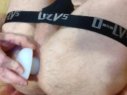 I'm playing with silicone butt plug.