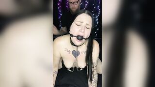 Gothic Mom Katherine Clamped, Gagged, And Banged