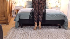 Selena's exiting half naked posing and sex games in bed