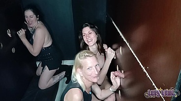 Gloryhole at the Charn'Elle libertine club, I milk my fans one by one (Feat Candy)