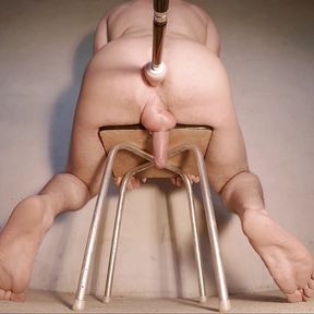 ANAL ORGASM IS INEVITABLE ON THIS CHAIR - prostate milking machine