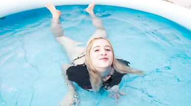 Blonde virgin taken to stranger’s house begs for hardcore anal pounding