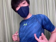 ジム帰り早々にチクニーしてイってしまうヘンタイ大学生【乳首オナニー動画】
