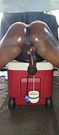 Cumshot + Oiled Black Dick & Ass on a Igloo/Cooler (ASSHOLE WINKING AT CUMSHOT)