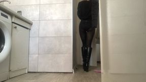 Pantyhose and boots!