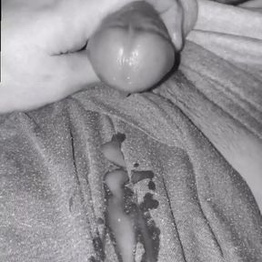 Slow mo self ruined orgasm lots of cum