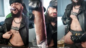 solo pierced cigar gloved leather bate and cum