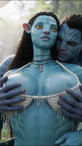 Avatar couple caressing boobs