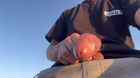 Horny Man Masturbating in Public