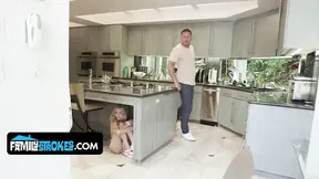 Young Step Sis seduces old BF with huge boobs