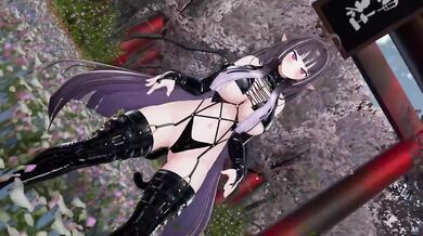 Elf VTuber Cum Drenched MMD Dance Destroyed