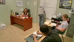 Busty teacher seduced by her student