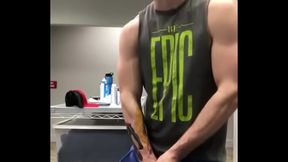 Big Dick Dude Gets Caught Jerking Off At The Office