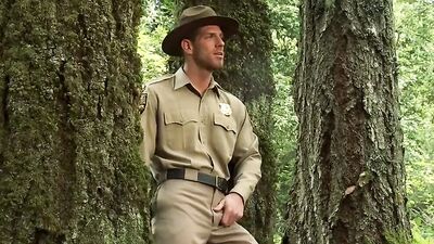 Horny rangers Dean Flynn and Niko are fucking in the woods