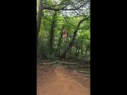 Naked in the woods