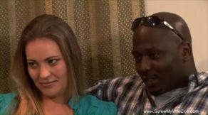 Stunning babe gets pussy slammed by a stranger&#039;s big cock